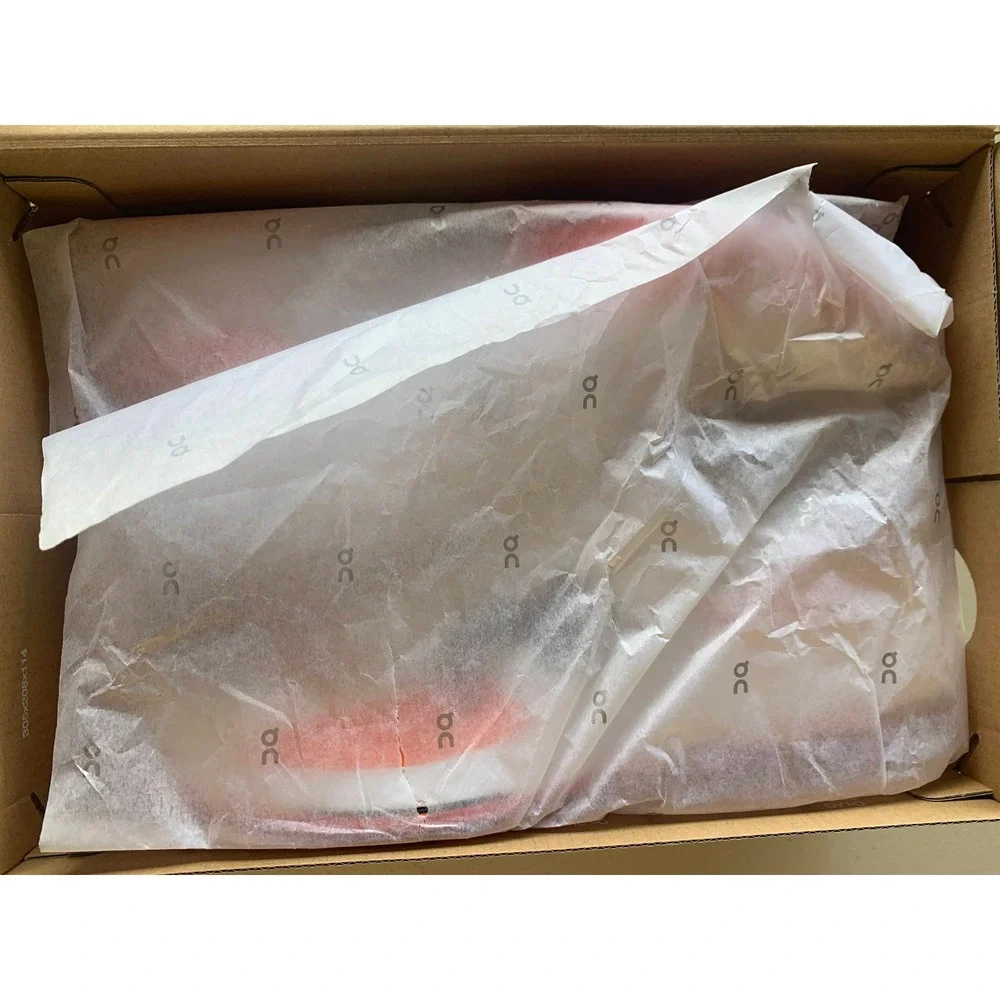 On Running Women's Roger Pro White Pink Orange Tennis Shoes